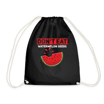 Watermelons melons sugar melon honeydew melon - Drawstring Bag - black - Front