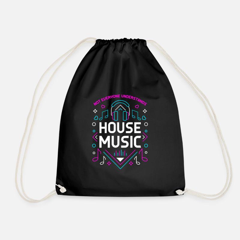 House Musik - Turnbeutel - Schwarz