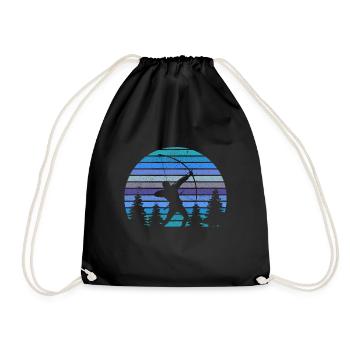 Cooler Bogenschütze mit Pfeil & Bogen Geschenk - Turnbeutel - Schwarz - Vorne