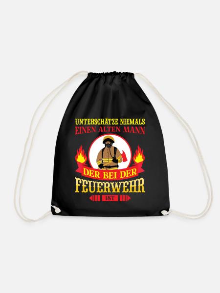 freiwillige Feuerwehr Feuerwehrmann Opa - Turnbeutel - Schwarz