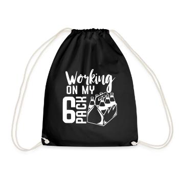 Bière bière cadeau bière buveur bière - Sac de sport léger - noir - Devant