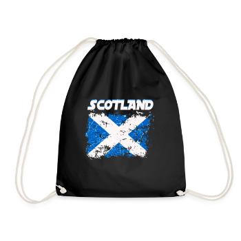 Schottland Flagge Schottisches Wappen Schottisch - Turnbeutel - Schwarz - Vorne