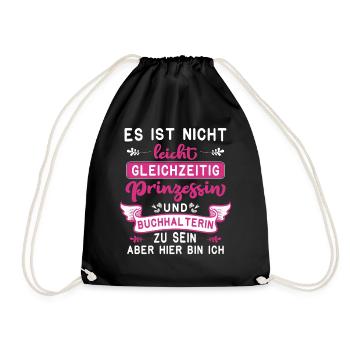 Buchhalter Buchhalter Buchhaltung - Turnbeutel - Schwarz - Vorne