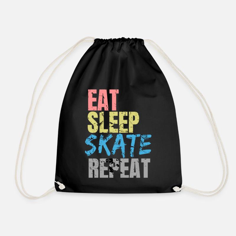 Eat Sleep Skate Repeat - Turnbeutel - Schwarz