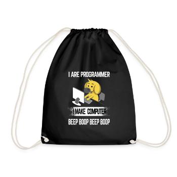 Informatique programmeur ordinateur pc cadeau - Sac de sport léger - noir - Devant