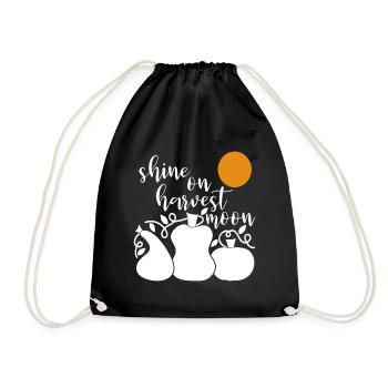 Shine on harvest moon - Drawstring Bag - black - Front
