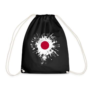 Japan Flag - Drawstring Bag - black - Front
