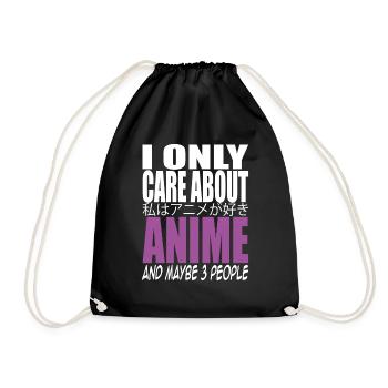 Anime - Drawstring Bag - black - Front
