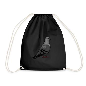 Pigeon love pigeon fanciers carrier pigeon pigeons - Drawstring Bag - black - Front