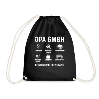 Opa Enkelkinder GmbH - Turnbeutel - Schwarz - Vorne