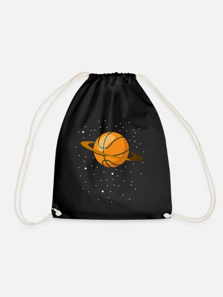 Basketball Planet Geschenk - Turnbeutel - Schwarz