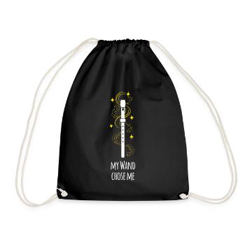 Flûte à bec baguette cadeau Flûte - Sac de sport léger - noir - Devant