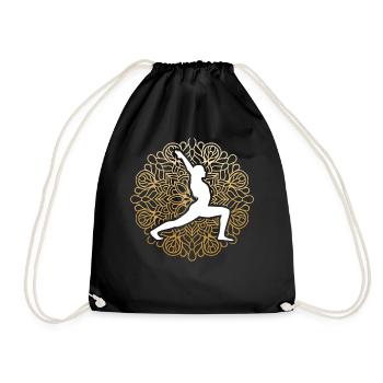 Yoga pose namaste mandala femmes idée cadeau - Sac de sport léger - noir - Devant