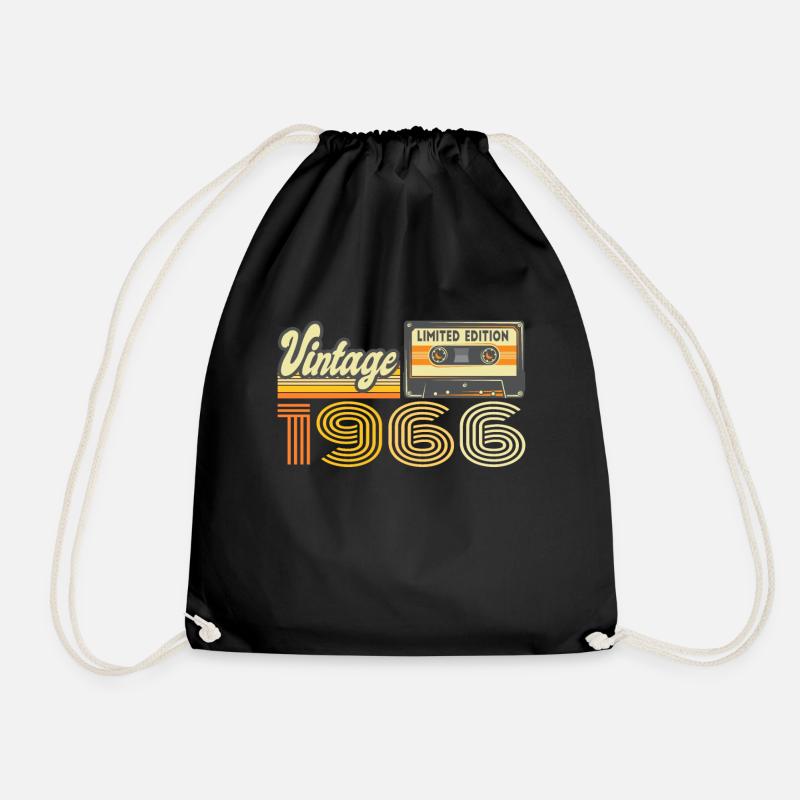 Vintage 1966 Kassette Mixtape - 54. Geburtstag - Turnbeutel - Schwarz