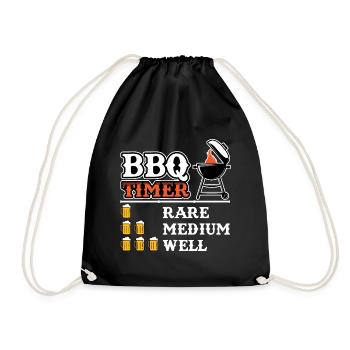 Grillen Grillen Timer Grillen Geschenk - Turnbeutel - Schwarz - Vorne
