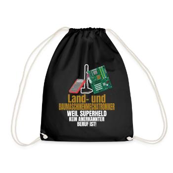 Beruf Land und Baumaschinenmechatroniker Geschenk - Turnbeutel - Schwarz - Vorne