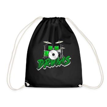 Tambours batteur baguettes tambour - Sac de sport léger - noir - Devant