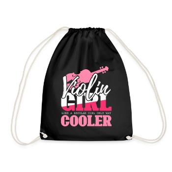 Violon Girl - Cadeau de violoniste - Sac de sport léger - noir - Devant