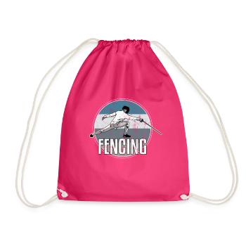 fencing - Drawstring Bag - fuchsia - Front