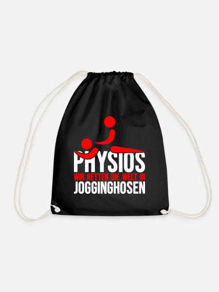Physio Physiotherapie Geschenk Therapeut - Turnbeutel - Schwarz