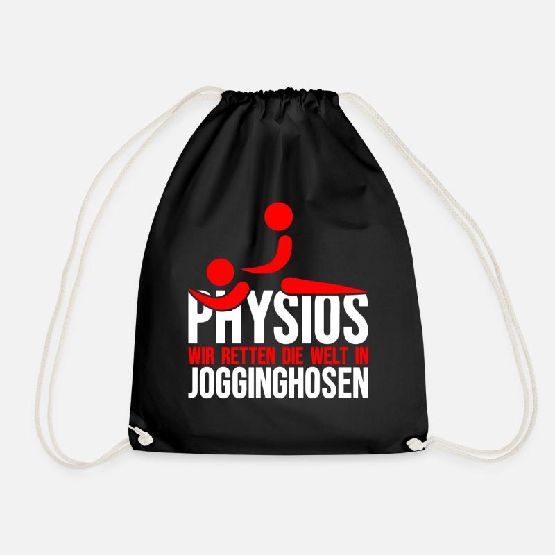 Physio Physiotherapie Geschenk Therapeut - Turnbeutel - Schwarz