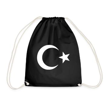 Stolz und Tradition – Türkei Flagge - Turnbeutel - Schwarz - Vorne