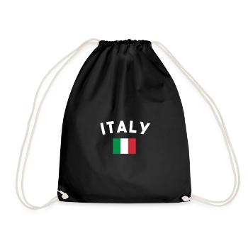Funny Italian saying Italy gift - Drawstring Bag - black - Front