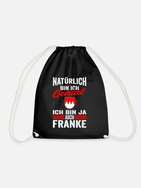 Fränkisch Franken Wappen Franke Mittelfranken Lust - Turnbeutel - Schwarz