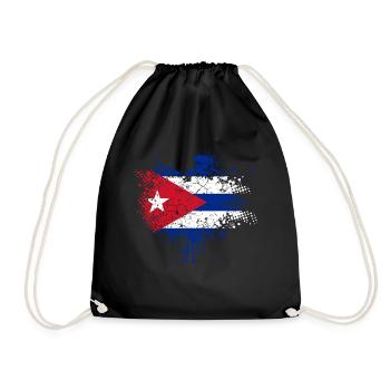 Cuba drapeau - Sac de sport léger - noir - Devant