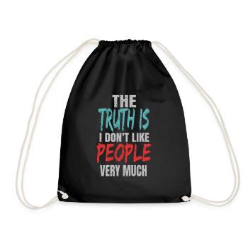 Je déteste les gens - Sac de sport léger - noir - Devant