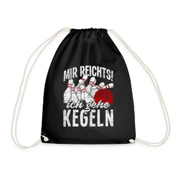 Kegeln - Turnbeutel - Schwarz - Vorne