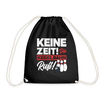 Kegeln Mannschaftssport - Turnbeutel - Schwarz - Vorne