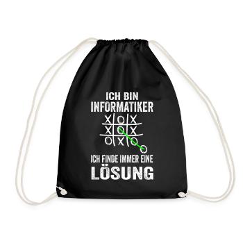 Informatiker Softwareentwickler Informatik Lustige - Turnbeutel - Schwarz - Vorne