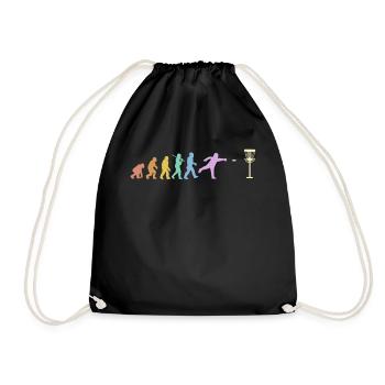 Disc Golf Evolution Disc Golf Disc Golfer - Drawstring Bag - black - Front