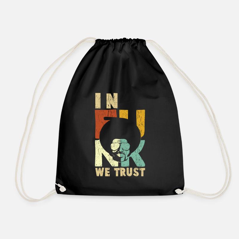 In funk we trust - Drawstring Bag - black
