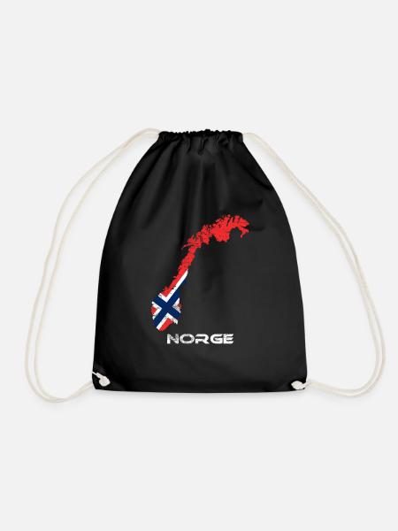 Norway - Drawstring Bag - black