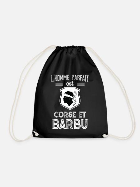 L'homme parfait est corse et barbu humour corsica - Sac de sport léger - noir