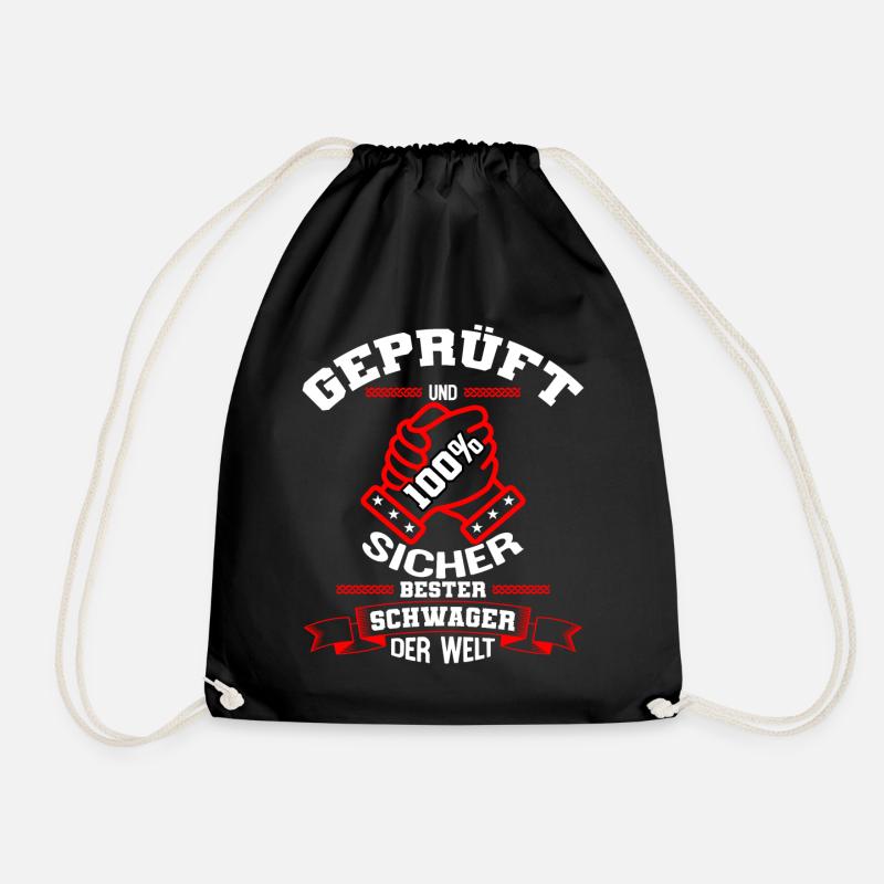 Bester Schwager der Welt Geschenk - Turnbeutel - Schwarz