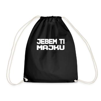 jebem ti majku Balkan Jugo Brate Geschenk - Turnbeutel - Schwarz - Vorne