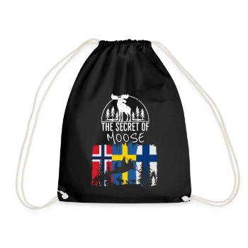 Le secret de l'orignal - Norvège - Suède - Finlande - Sac de sport léger - noir - Devant