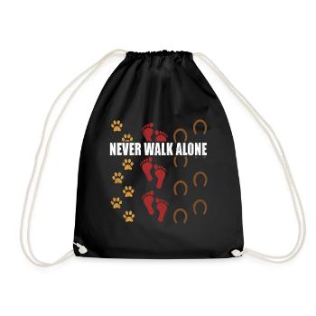 Equine Horse Riding Pony Equestrian Equestrian Gift - Drawstring Bag - black - Front
