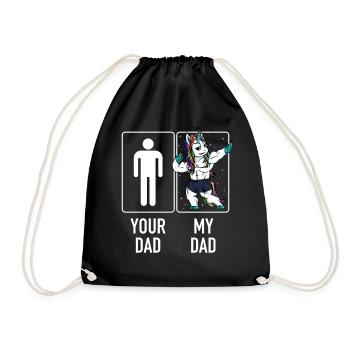 Your Dad My Dad - Son design Boys Unicorn Dad - Sac de sport léger - noir - Devant
