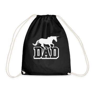Graphique de conception Licorne Papa - Sac de sport léger - noir - Devant