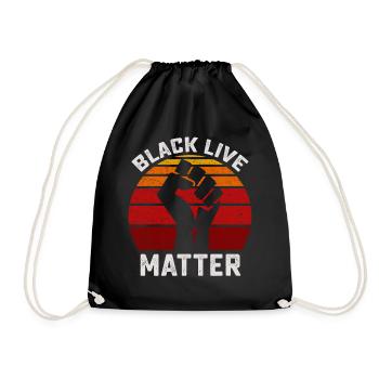 Vintage Black Lives Matter - Drawstring Bag - black - Front