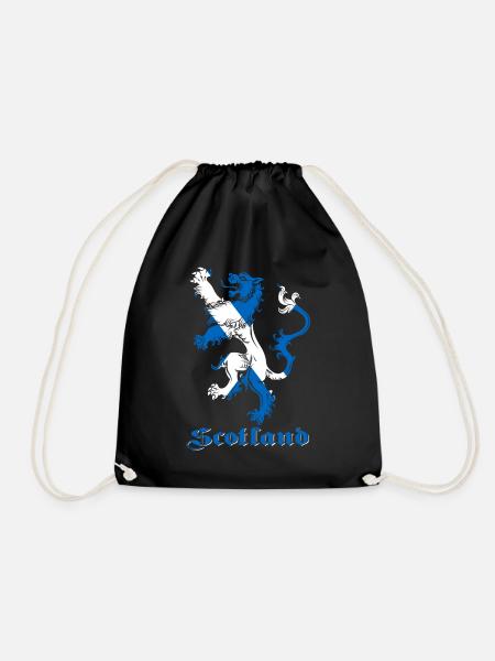 Scotland coat of arms - Drawstring Bag - black