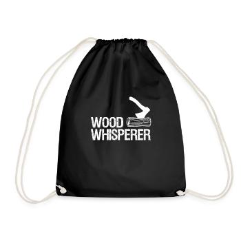 WOOD Whisperer cadeau drôle de papa de charpentier de sciure de bois - Sac de sport léger - noir - Devant