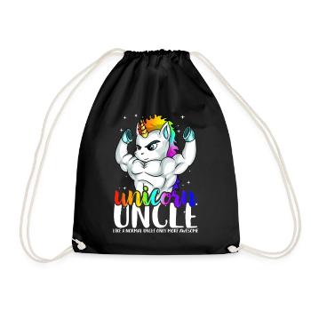 Unicorn Oncle Like Normal Oncle Only Awesome Mens - Sac de sport léger - noir - Devant