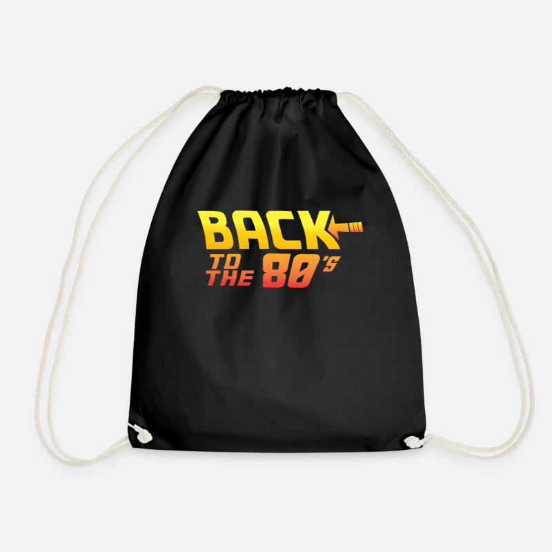 80s 80s costume 80s party 80s hits - Drawstring Bag - black