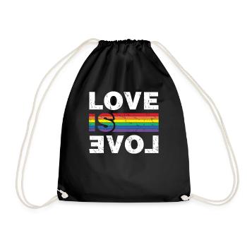 Love Is Love - Sac de sport léger - noir - Devant
