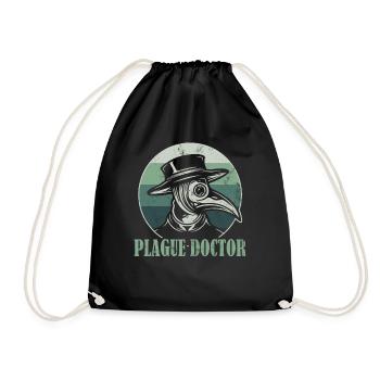 Pest Arzt / Plague Doctor - Turnbeutel - Schwarz - Vorne